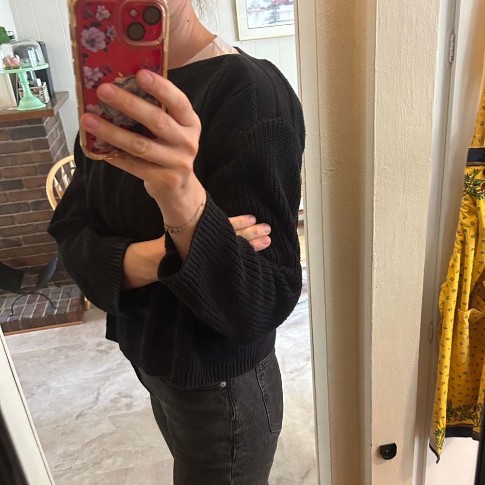 Jenni Kayne Black Ribbed Sweater